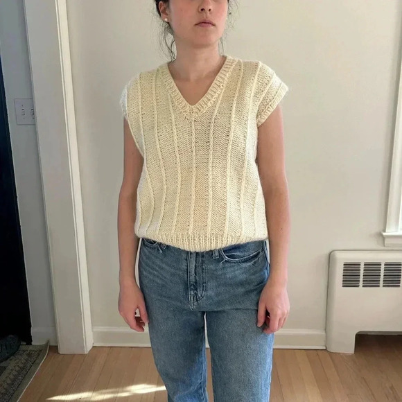 Ralph Lauren Sweaters - Hand Knit chunky Cream sweater Vest